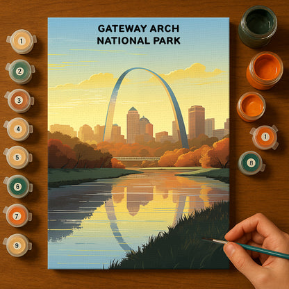 Gateway Arch National Park (Original Edition) | Paint by Numbers Kit EasyArtJoy