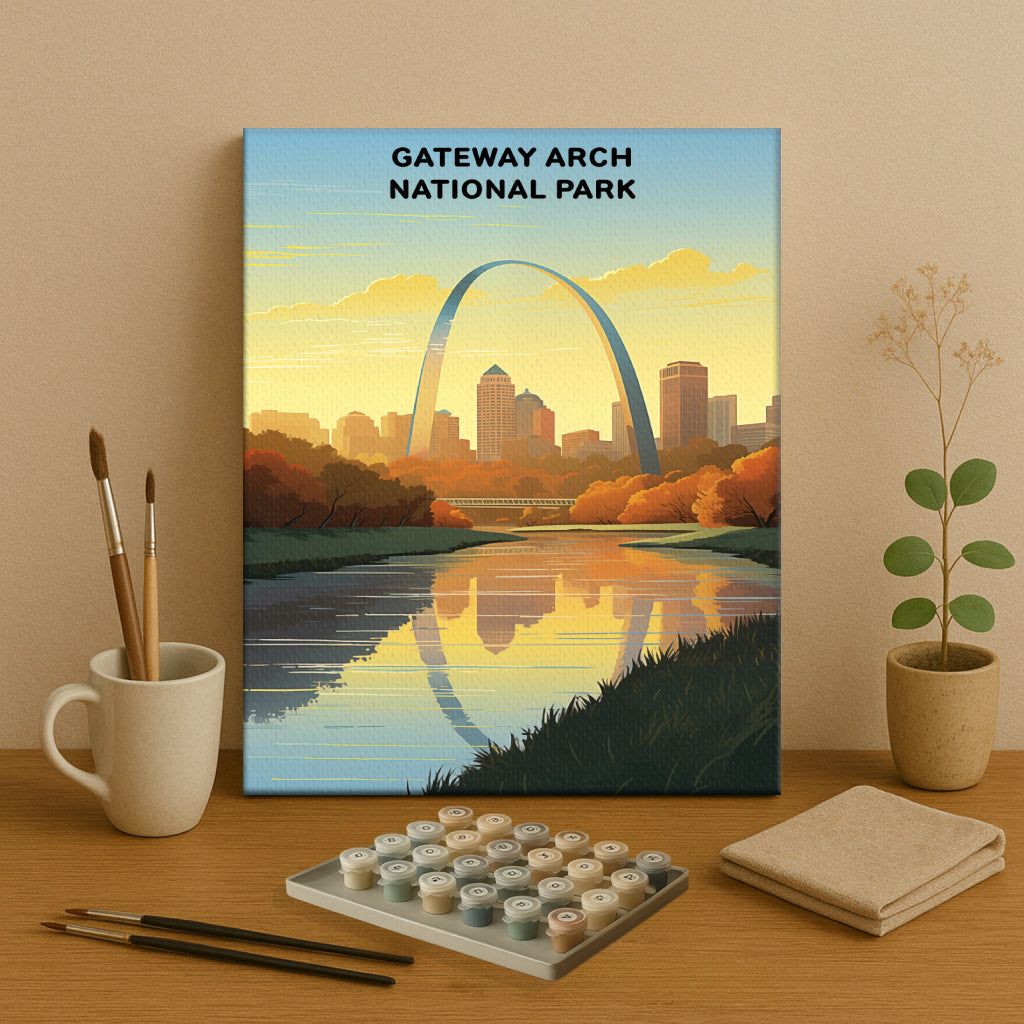 Gateway Arch National Park (Original Edition) | Paint by Numbers Kit EasyArtJoy