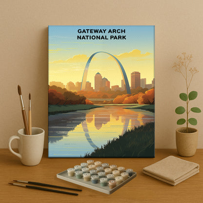 Gateway Arch National Park (Original Edition) | Paint by Numbers Kit EasyArtJoy