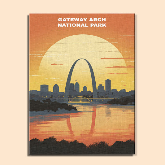 Gateway Arch National Park | Paint by Numbers Kit EasyArtJoy