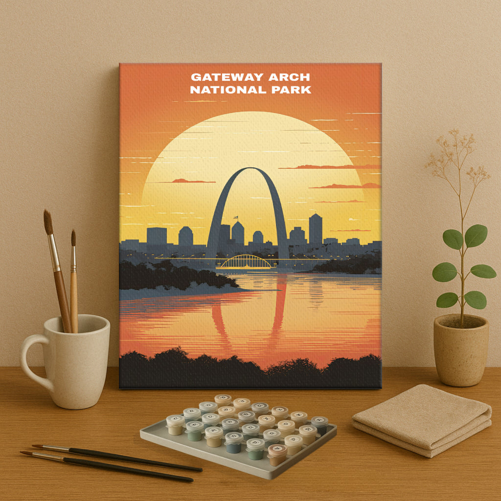 Gateway Arch National Park | Paint by Numbers Kit EasyArtJoy
