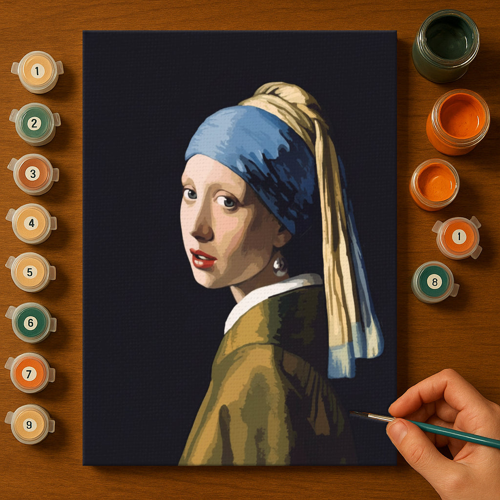 Girl in Blue | Paint by Numbers Kit EasyArtJoy