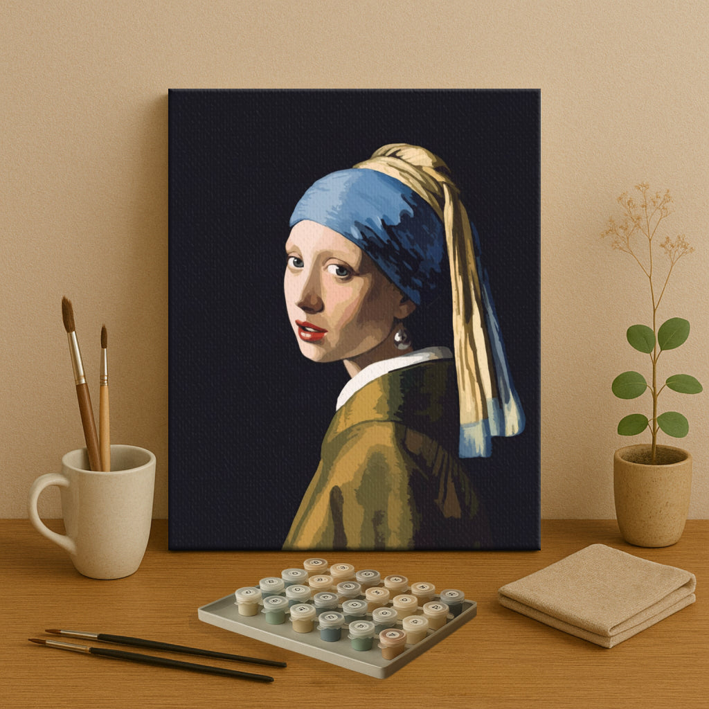 Girl in Blue | Paint by Numbers Kit EasyArtJoy