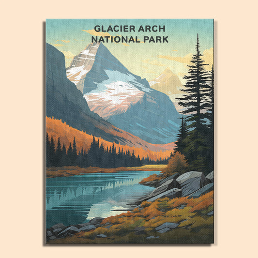 Glacier Arch National Park (Original Edition) | Paint by Numbers Kit EasyArtJoy