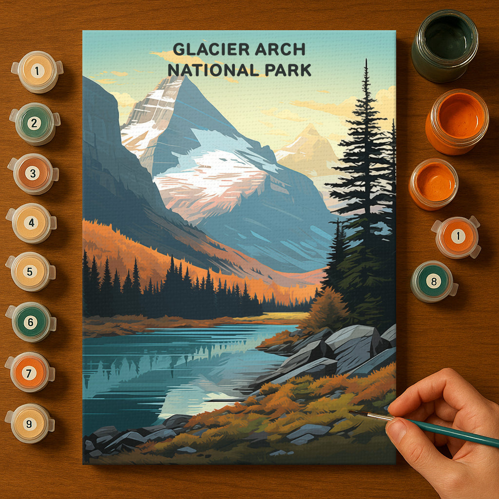 Glacier Arch National Park (Original Edition) | Paint by Numbers Kit EasyArtJoy