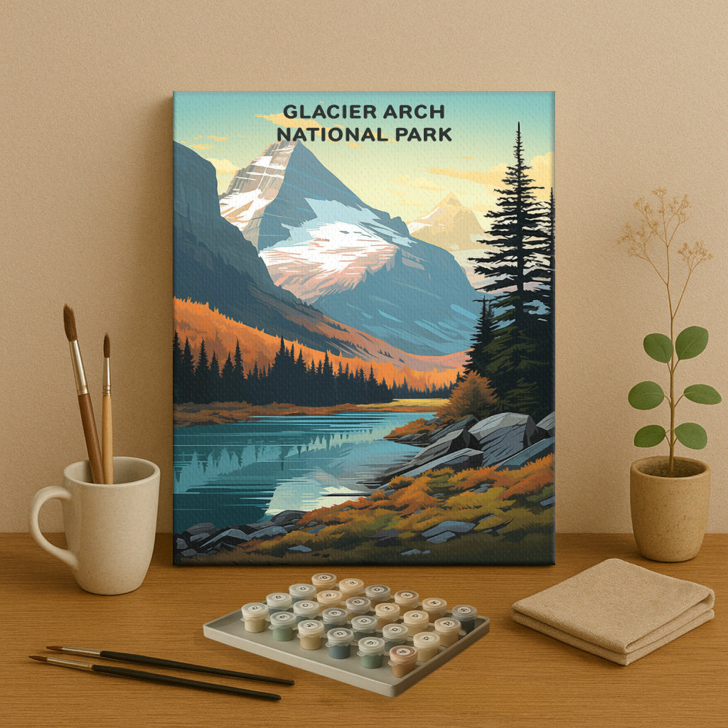 Glacier Arch National Park (Original Edition) | Paint by Numbers Kit EasyArtJoy