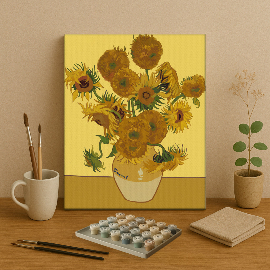 Golden Blooms | Paint by Numbers Kit EasyArtJoy