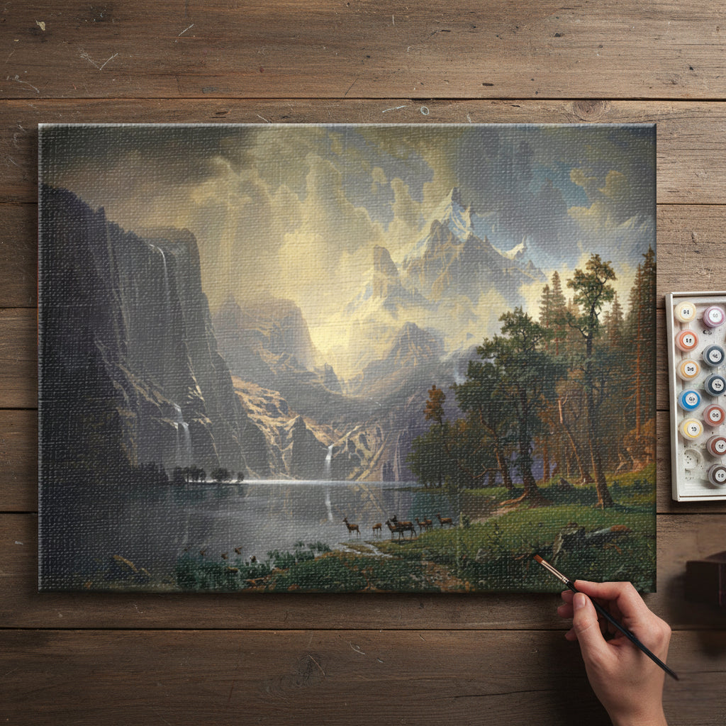 Golden Light in the Sierra Mountains – California | Paint by Numbers Kit EasyArtJoy