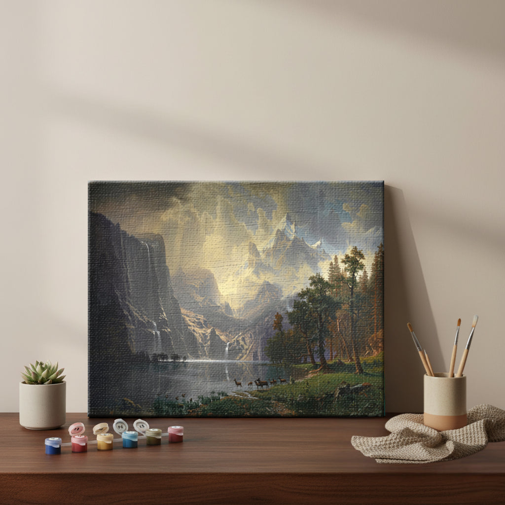 Golden Light in the Sierra Mountains – California | Paint by Numbers Kit EasyArtJoy