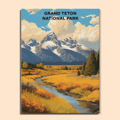 Grand Teton National Park (Original Edition) | Paint by Numbers Kit EasyArtJoy