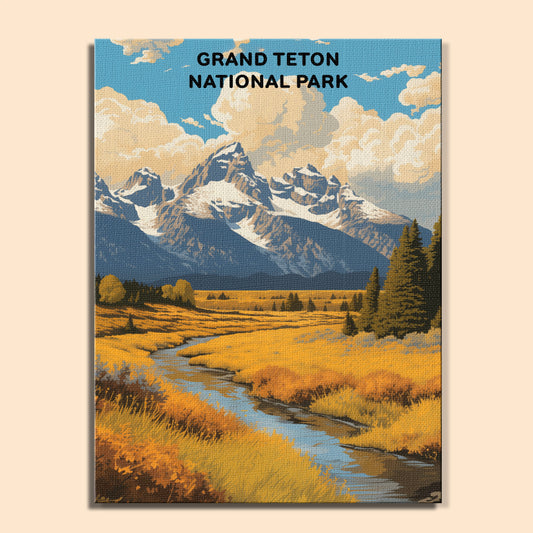 Grand Teton National Park (Original Edition) | Paint by Numbers Kit EasyArtJoy