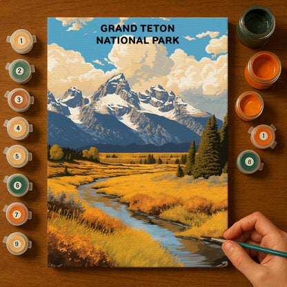 Grand Teton National Park (Original Edition) | Paint by Numbers Kit EasyArtJoy