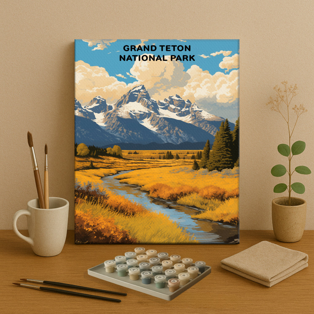 Grand Teton National Park (Original Edition) | Paint by Numbers Kit EasyArtJoy