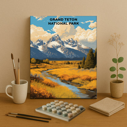 Grand Teton National Park (Original Edition) | Paint by Numbers Kit EasyArtJoy