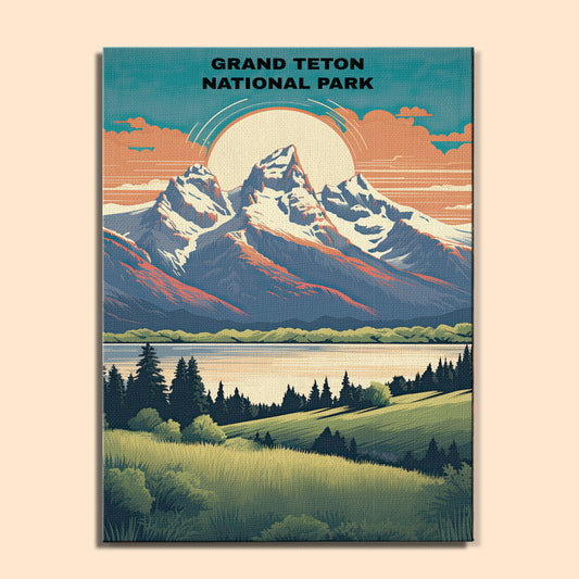 Grand Teton National Park | Paint by Numbers Kit EasyArtJoy