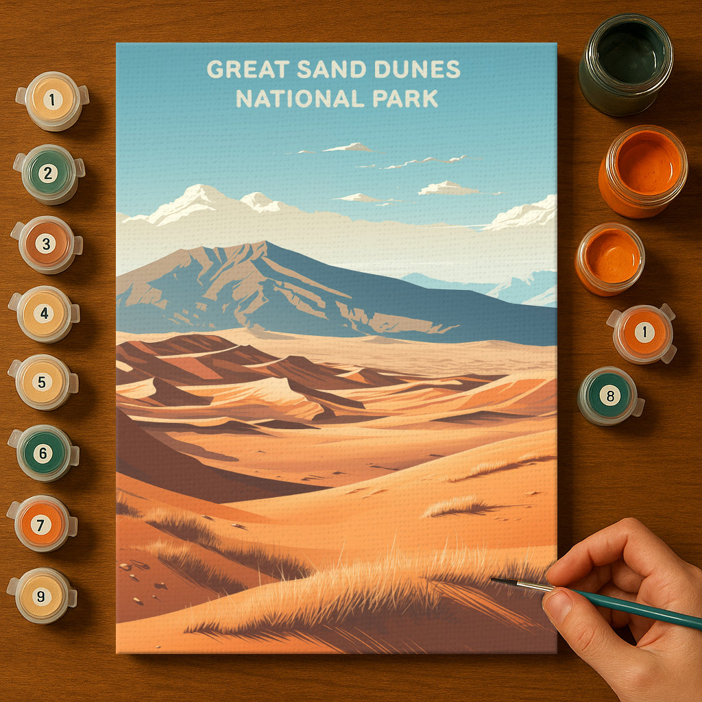 Great Sand Dunes National Park (Original Edition) | Paint by Numbers Kit EasyArtJoy