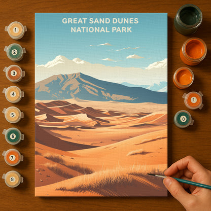 Great Sand Dunes National Park (Original Edition) | Paint by Numbers Kit EasyArtJoy