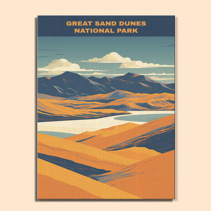 Great Sand Dunes National Park | Paint by Numbers Kit EasyArtJoy