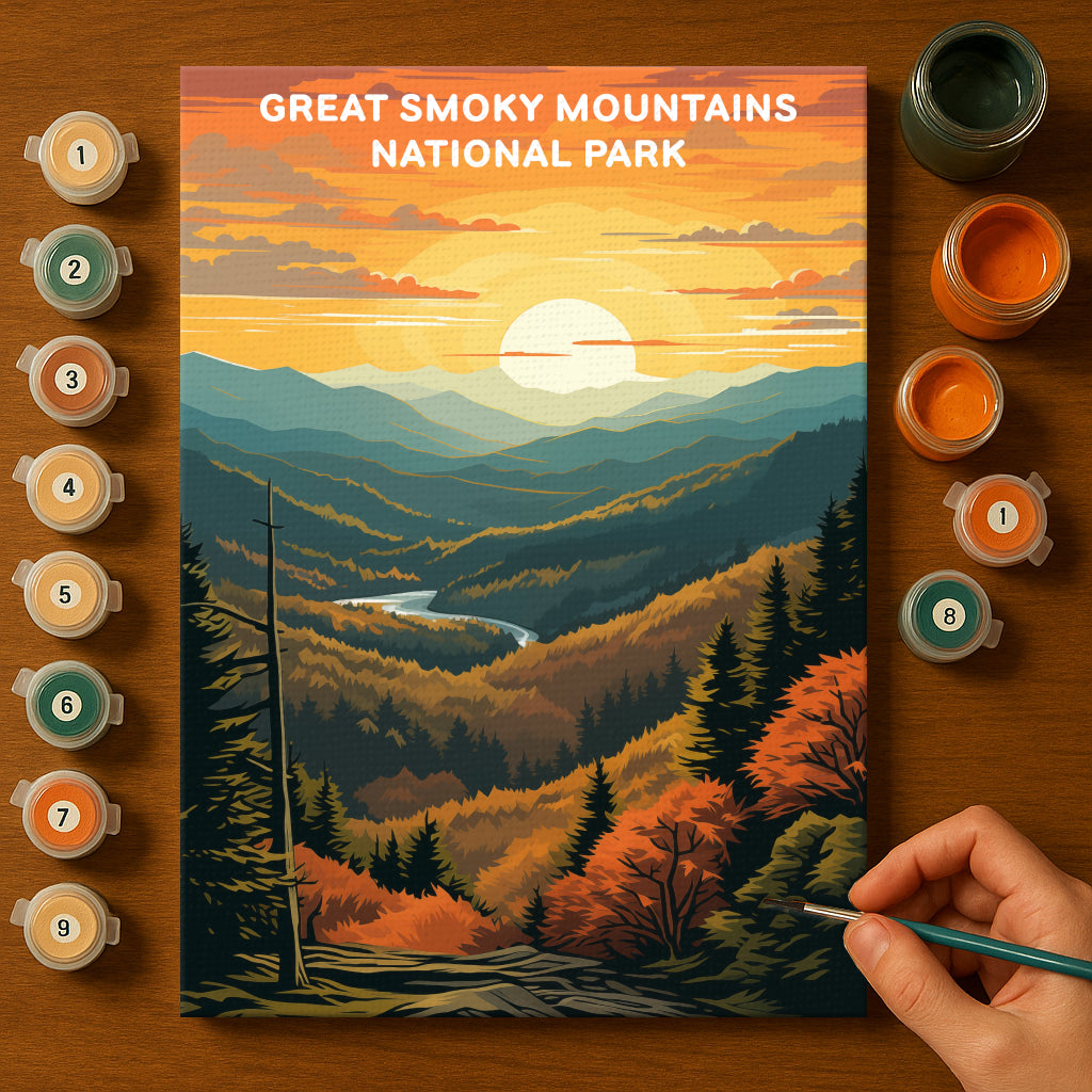 Great Smoky Mountains National Park (Original Edition) | Paint by Numbers Kit EasyArtJoy