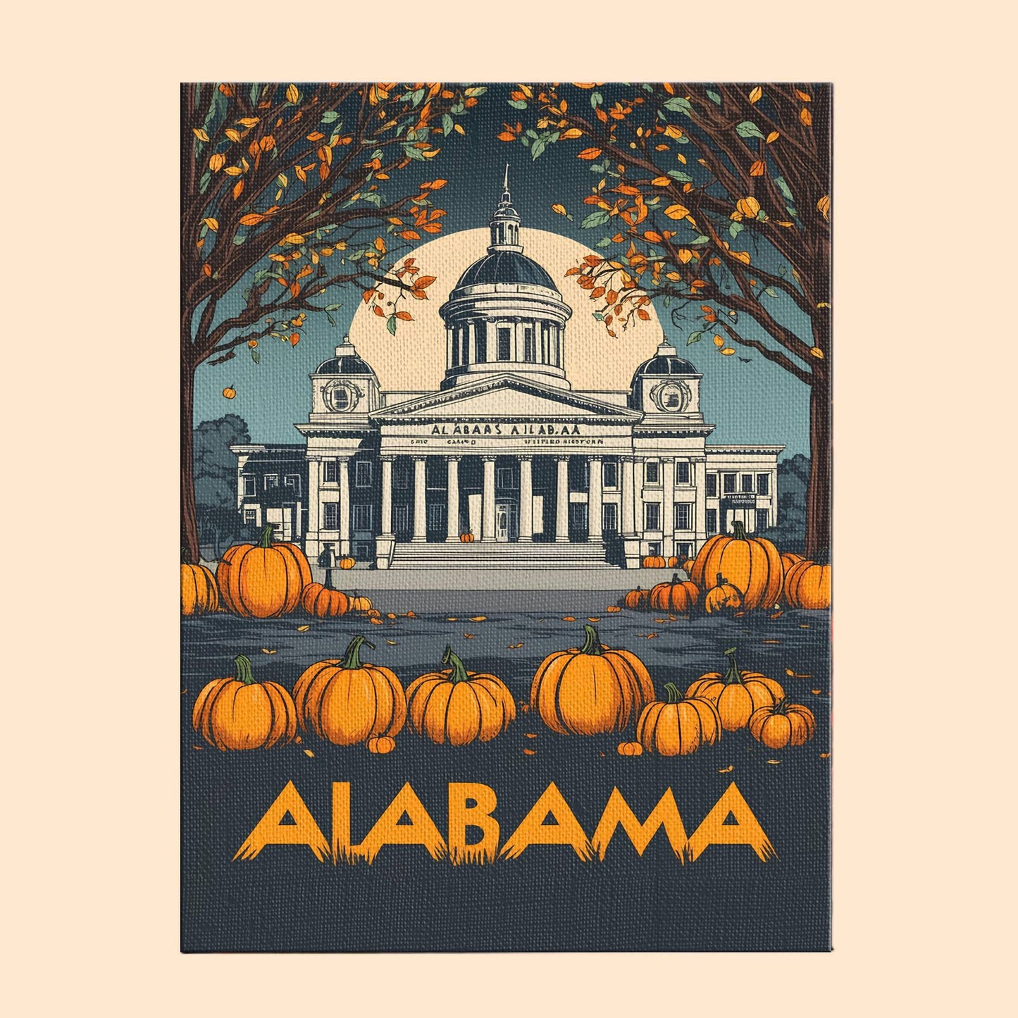 Halloween Alabama US State - Paint by numbers kit