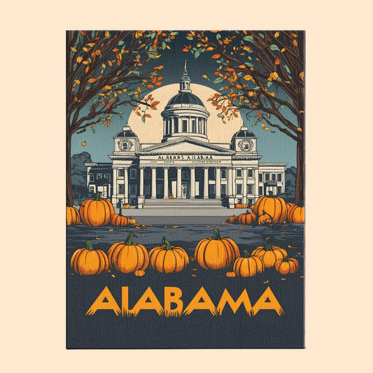 Halloween Alabama US State - Paint by numbers kit