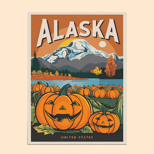 Halloween Alaska US State - Paint by numbers kit