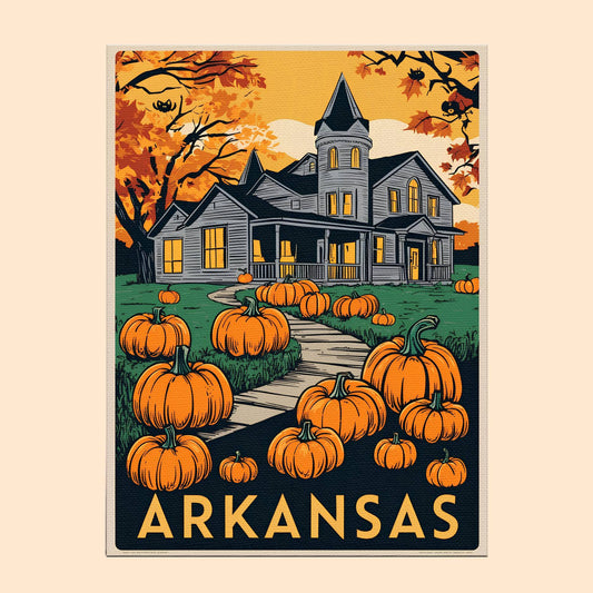 Halloween Arkansas US State - Paint by numbers kit