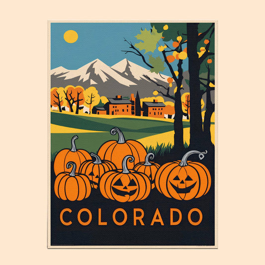 Halloween Colorado US State - Paint by numbers kit