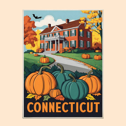 Halloween Connecticut US State - Paint by numbers kit
