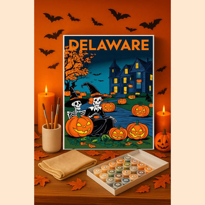 Halloween Delaware US State - Paint by numbers kit