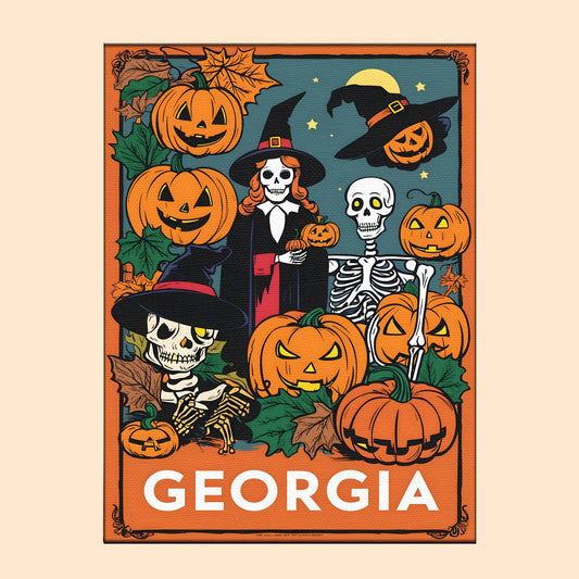 Halloween Georgia US State - Paint by numbers kit