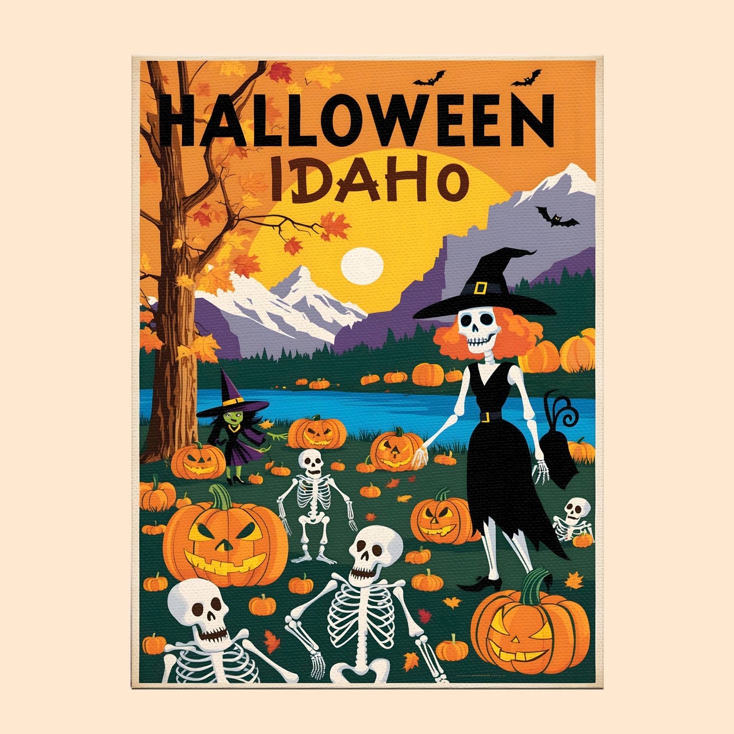 Halloween Idaho US State - Paint by numbers kit