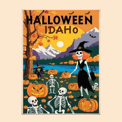 Halloween Idaho US State - Paint by numbers kit