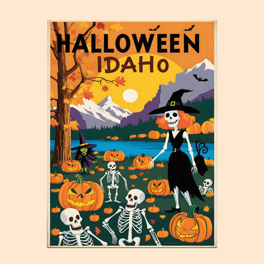 Halloween Idaho US State - Paint by numbers kit