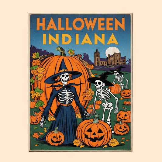 Halloween Indiana US State - Paint by numbers kit
