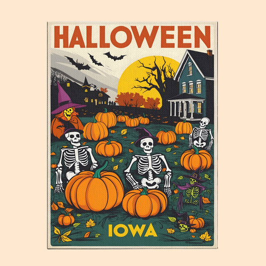 Halloween Iowa US State - Paint by numbers kit
