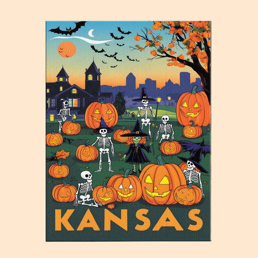 Halloween Kansas US State - Paint by numbers kit
