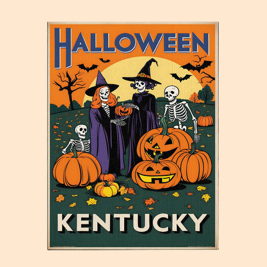 Halloween Kentucky US State - Paint by numbers kit