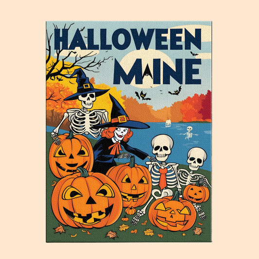 Halloween Maine US State - Paint by numbers kit