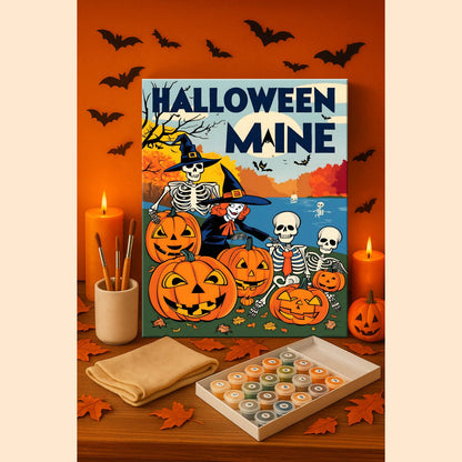 Halloween Maine US State - Paint by numbers kit