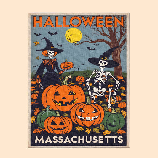 Halloween Massachusetts US State - Paint by numbers kit
