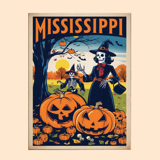 Halloween Mississippi US State - Paint by numbers kit