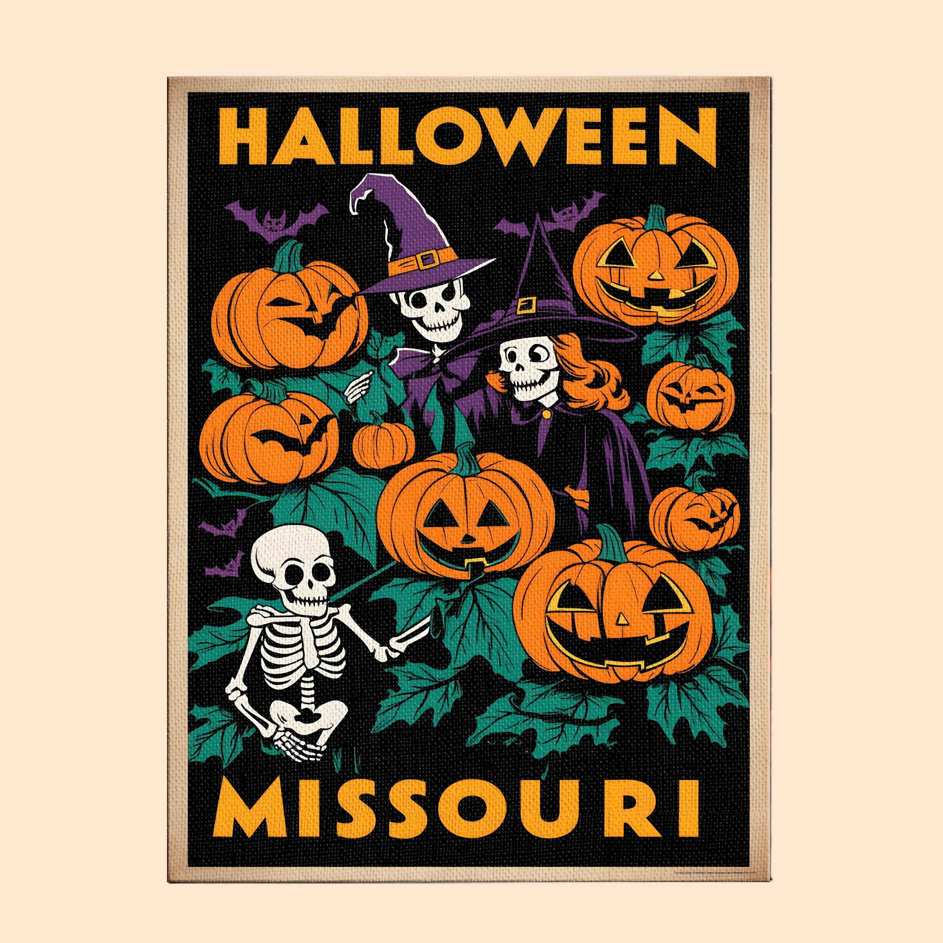 Halloween Missouri US State - Paint by numbers kit