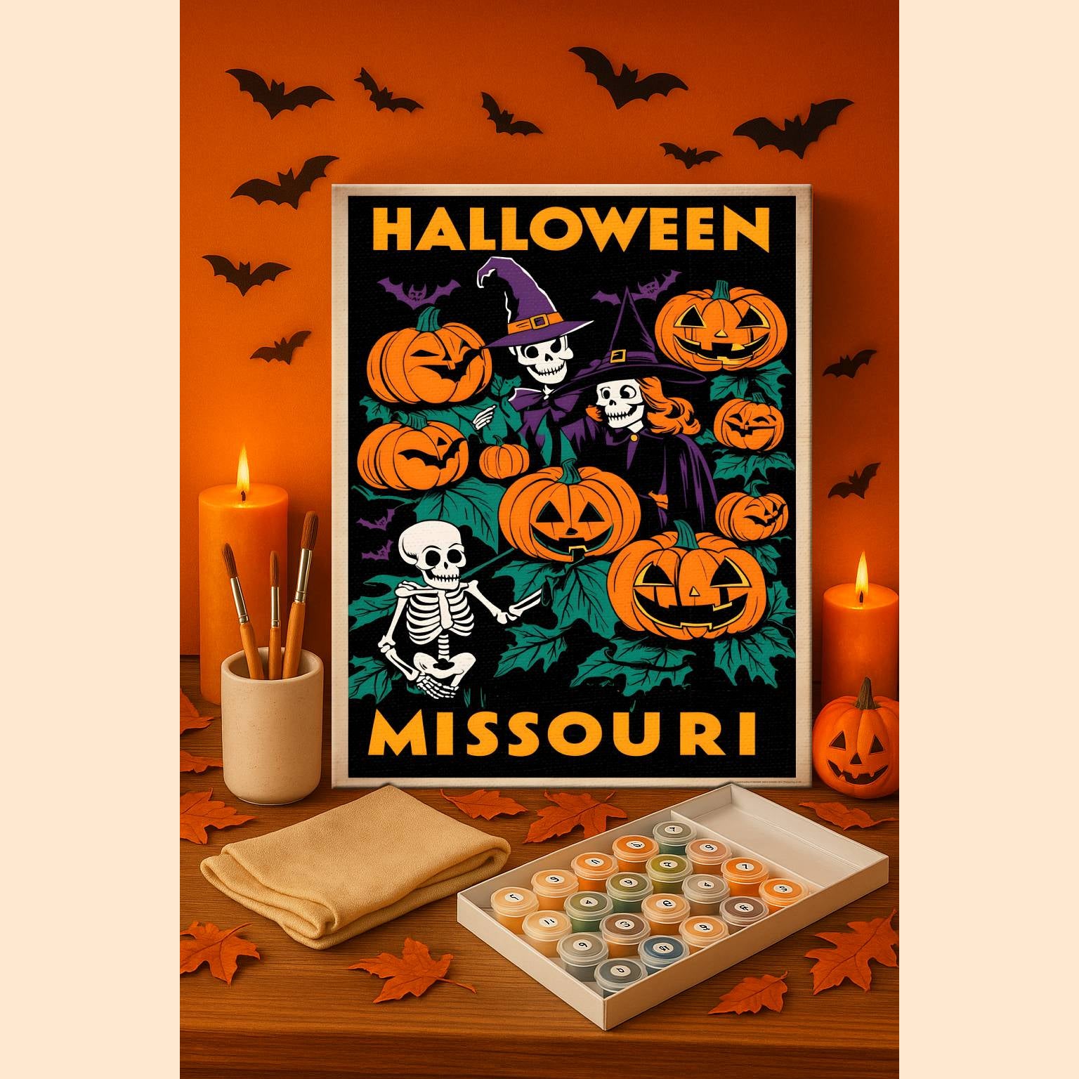Halloween Missouri US State - Paint by numbers kit