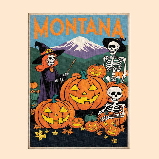 Halloween Montana US State - Paint by numbers kit