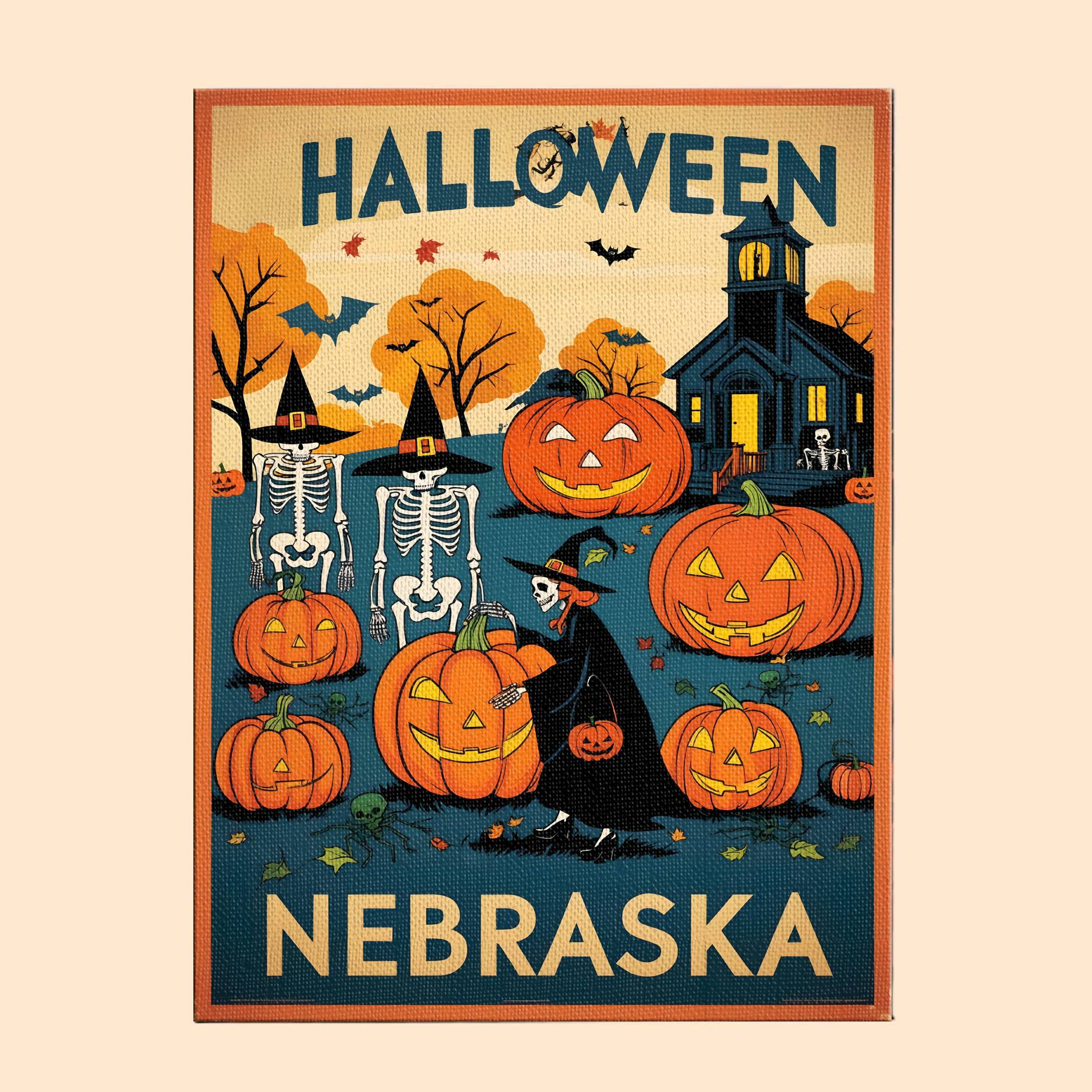 Halloween Rhode Island US State - Paint by numbers kit
