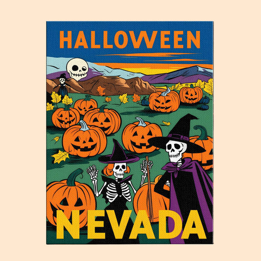 Halloween Nevada US State - Paint by numbers kit