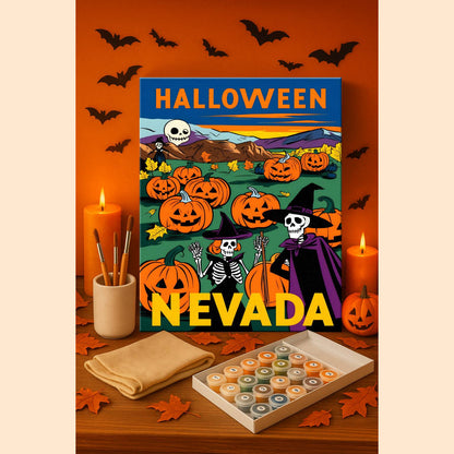 Halloween Nevada US State - Paint by numbers kit