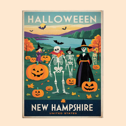 Halloween New Hampshire US State - Paint by numbers kit