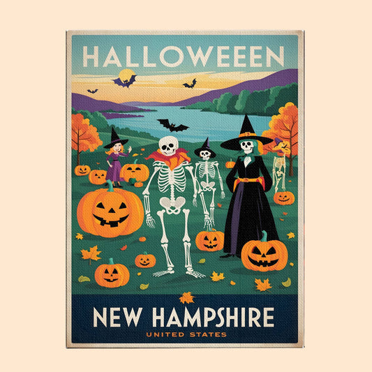 Halloween New Hampshire US State - Paint by numbers kit